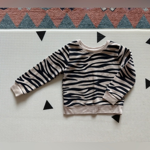 Garanimals|Baby girl,toddler Zebra Print crewneck sweatshirt,24 months•••Boho - Picture 2 of 6